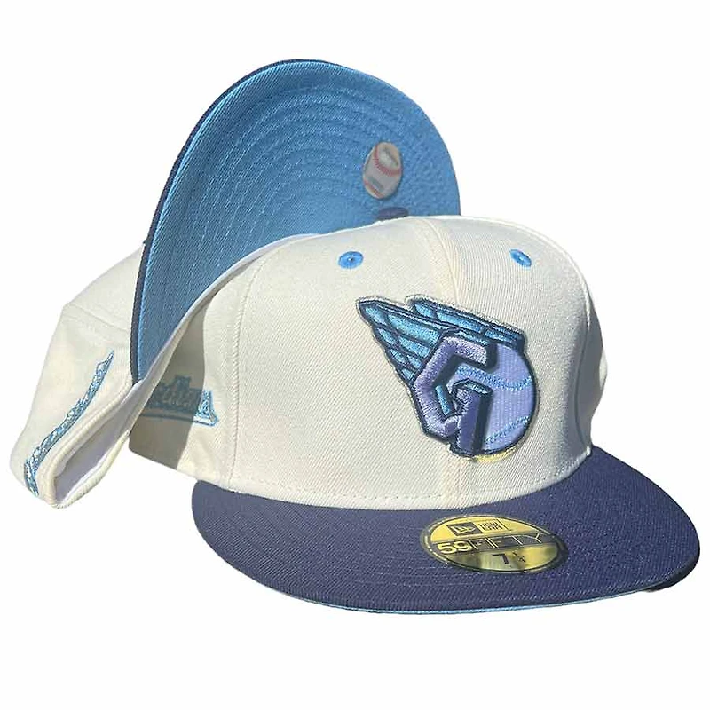 Cleveland Guardians Limitless Chrome and Light Royal Two Tone Patch Icy Blue UV New Era 59Fifty Fitted Hat