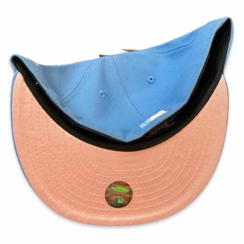 Atlanta Braves Icy Blue Turner Field Final Season Patch Pink UV New Era 59Fifty Fitted Hat