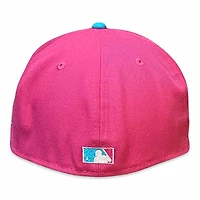 Atlanta Braves Neon Pink and Blue Two Tone 150th Anniversary Patch New Era 59Fifty Fitted Hat