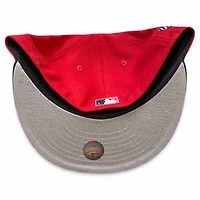 Atlanta Braves Red and Black Two Tone 1992 World Series Patch Gray UV New Era 59Fifty Fitted Hat