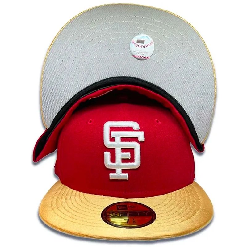 San Francisco Giants Red Metallic Gold 1984 ASG Patch Gray UV 59FIFTY Fitted Hat