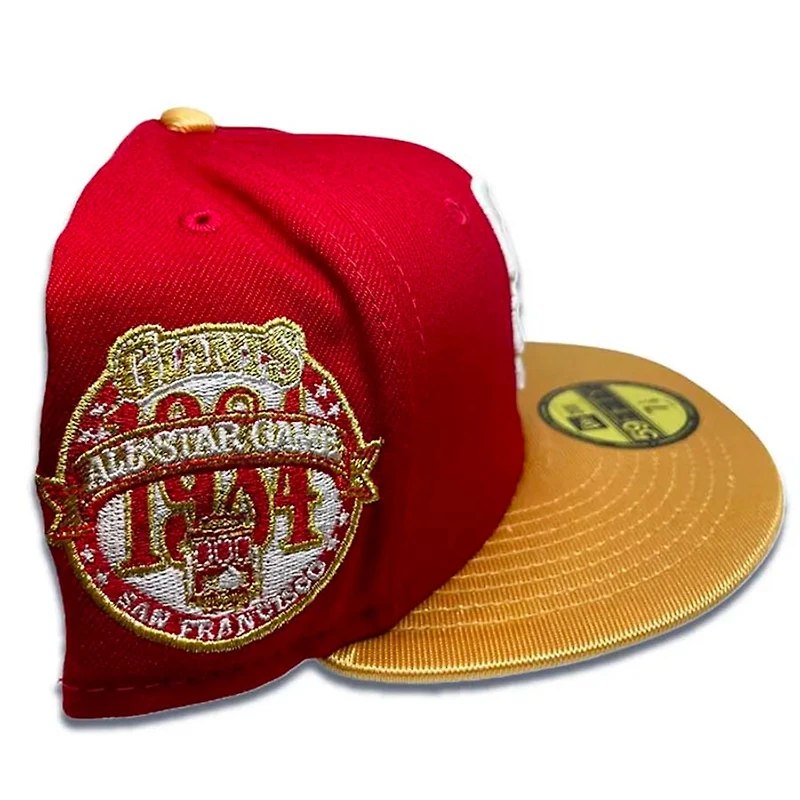 San Francisco Giants Red Metallic Gold 1984 ASG Patch Gray UV 59FIFTY Fitted Hat