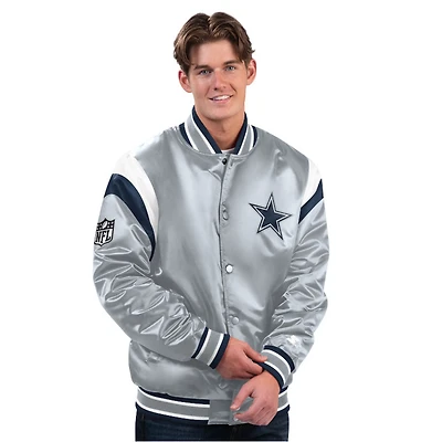 Dallas Cowboys Gray Shutout Starter Satin Jacket