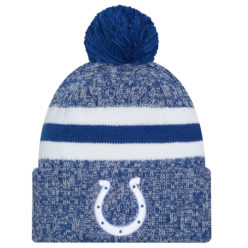 Indianapolis Colts Royal Blue White 2023 New Era Sideline Knit Beanie Hat