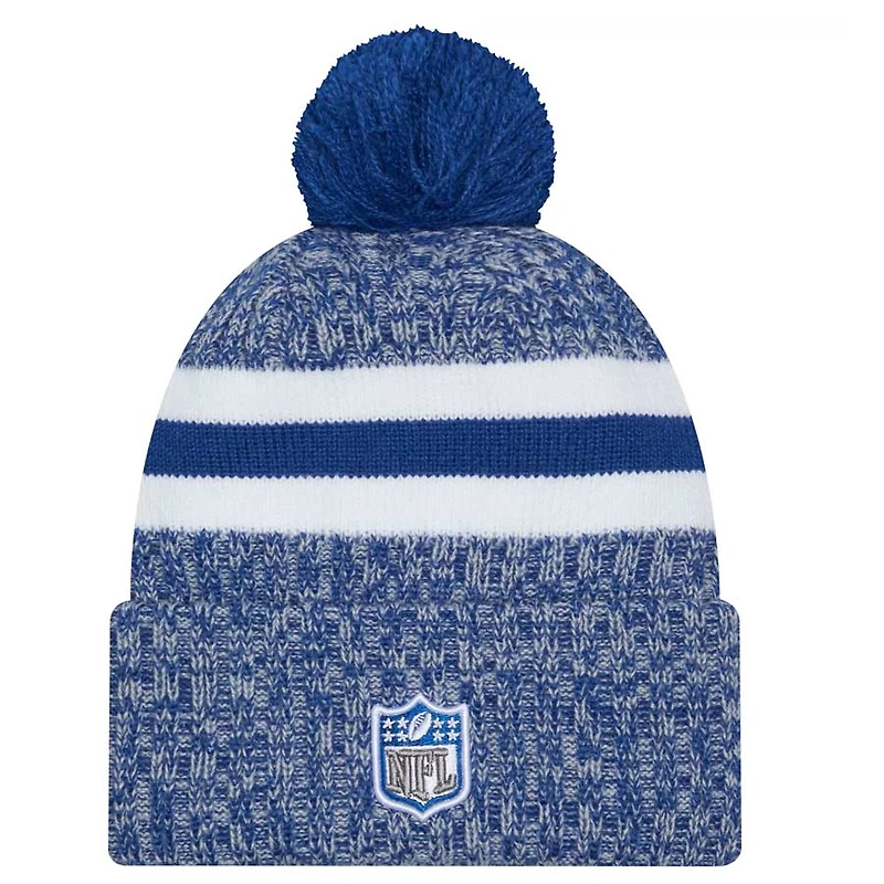 Indianapolis Colts Royal Blue White 2023 New Era Sideline Knit Beanie Hat