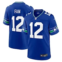Seattle Seahawks 12th Fan Royal Blue Retro Throwback Nike Game Jersey