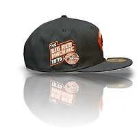 Cincinnati Reds Black Orange Spooky Pack 1975 Patch Gray UV 59FIFTY Fitted Hat