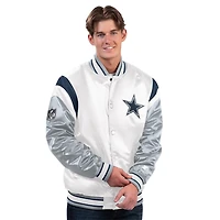 Dallas Cowboys White Shutout Starter Satin Jacket