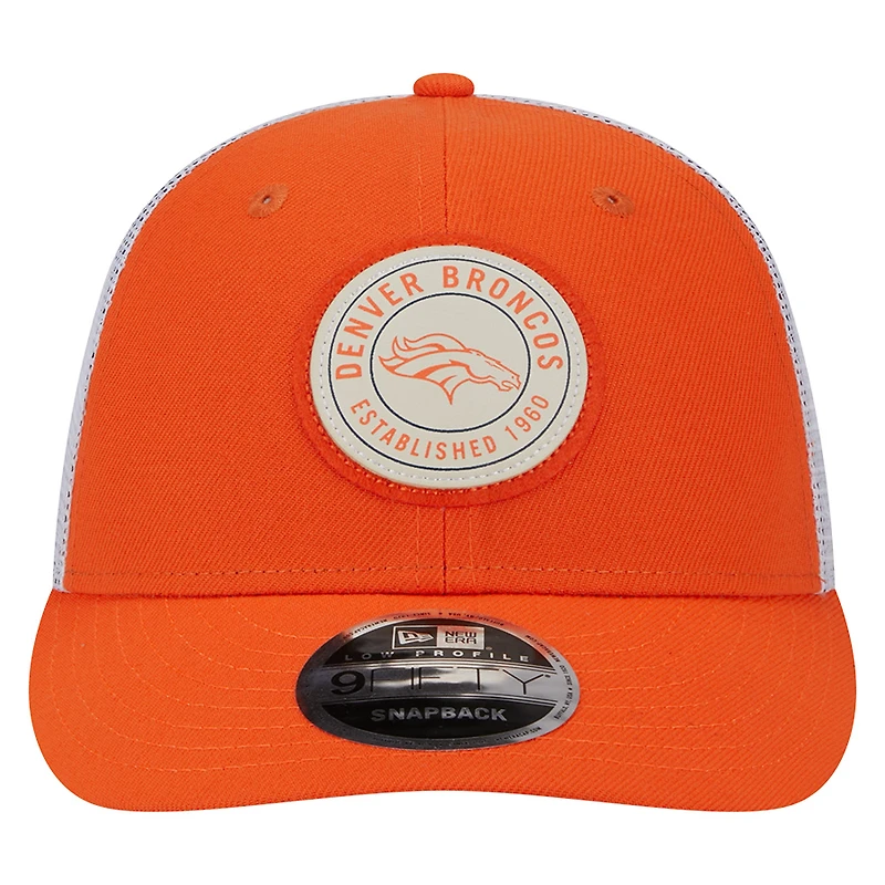 Denver Broncos Orange Circle New Era 9FIFTY Low Profile Snapback Hat