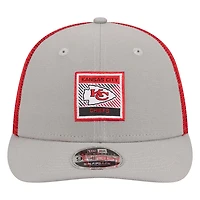 Kansas City Chiefs Gray Red Trucker New Era 9FIFTY Low Profile Snapback Hat