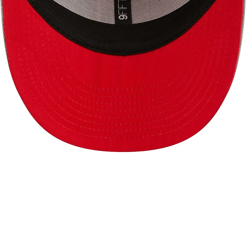 Kansas City Chiefs Gray Red Trucker New Era 9FIFTY Low Profile Snapback Hat