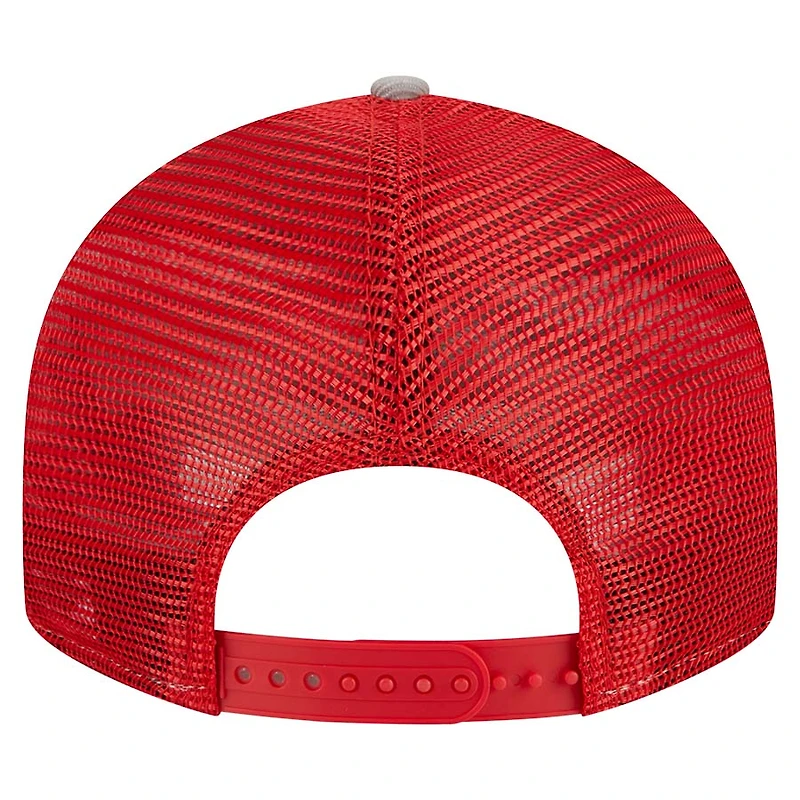 Kansas City Chiefs Gray Red Trucker New Era 9FIFTY Low Profile Snapback Hat