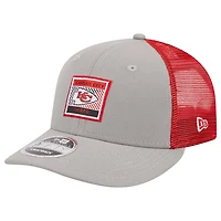 Kansas City Chiefs Gray Red Trucker New Era 9FIFTY Low Profile Snapback Hat