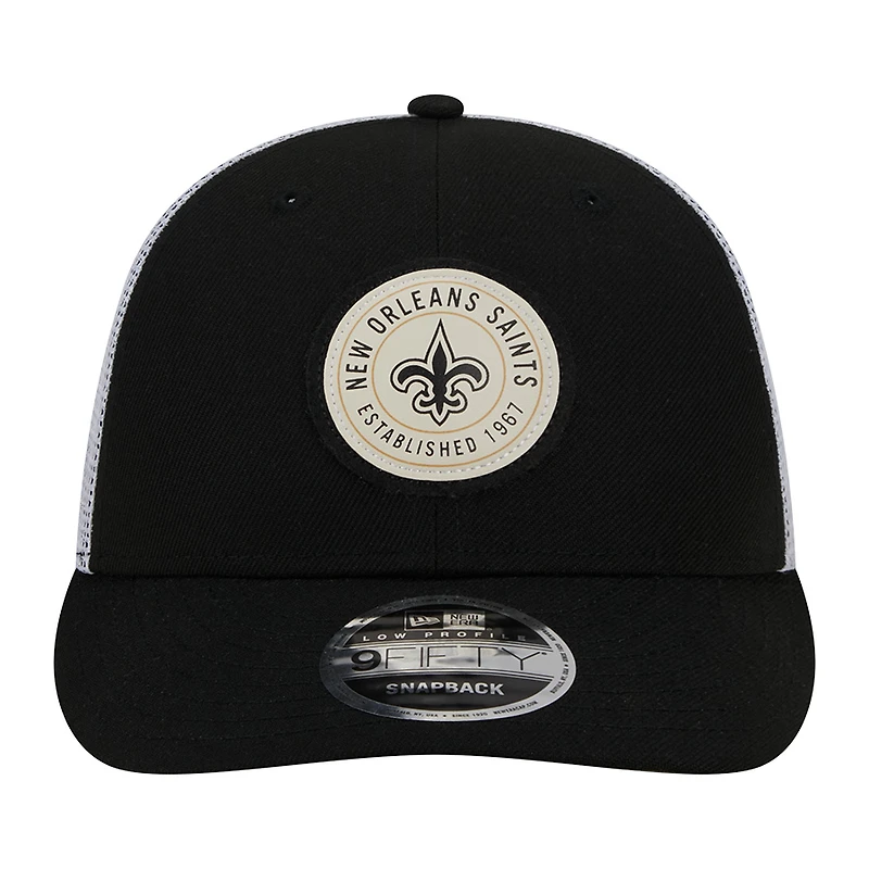 New Orleans Saints Black Circle New Era 9FIFTY Low Profile Snapback Hat
