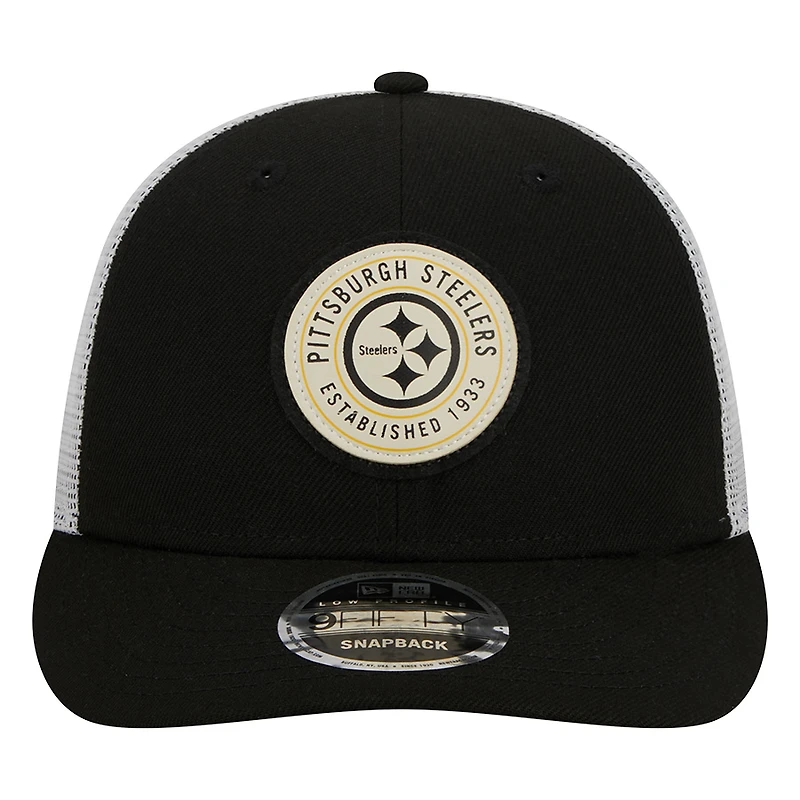 Pittsburgh Steelers Black Circle New Era 9FIFTY Low Profile Snapback Hat