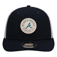 Atlanta Braves Navy Circle New Era 9FIFTY Low Profile Snapback Hat