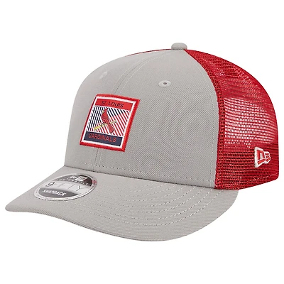 St. Louis Cardinals Gray Red Trucker New Era 9FIFTY Low Profile Snapback Hat