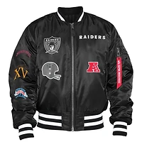 Las Vegas Raiders x Alpha Industries MA-1 New Era Black Reversible Bomber Jacket
