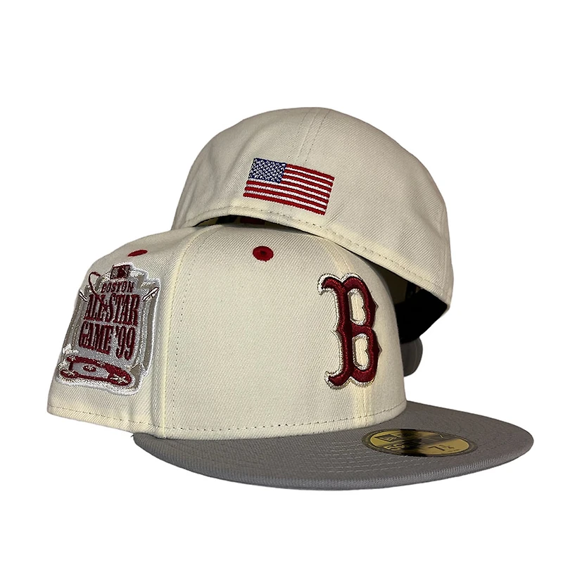 Boston Red Sox Chrome Gray Two Tone 1999 ASG Patch UV New Era 59FIFTY Fitted Hat
