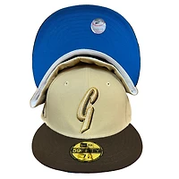 San Francisco Giants Vegas Gold Brown 50th Patch Blue UV New Era 59FIFTY Fitted Hat