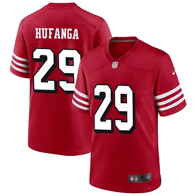 San Francisco 49ers Talanoa Hufanga Scarlet Alternate Nike Game Jersey