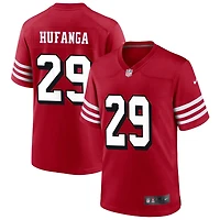 San Francisco 49ers Talanoa Hufanga Scarlet Alternate Nike Game Jersey