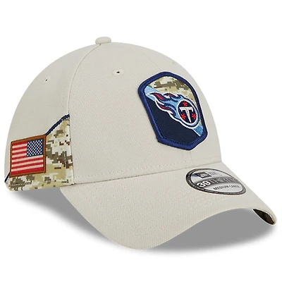 Tennessee Titans New Era 2023 NFL Salute to Service Stone 39THIRTY Flex Hat