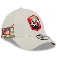 Kansas City Chiefs New Era 2023 NFL Salute to Service Stone 39THIRTY Flex Hat