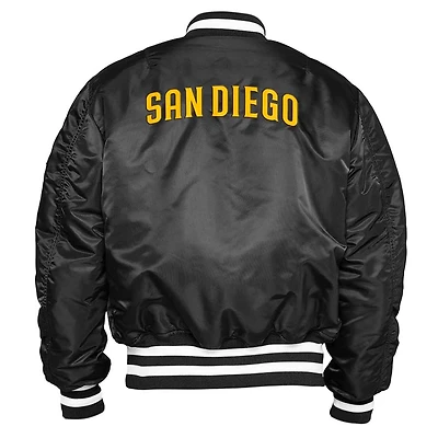 San Diego Padres x Alpha Industries MA-1 New Era Black Reversible Bomber Jacket