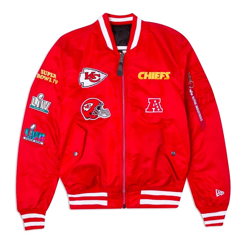 Kansas City Chiefs x Alpha Industries MA-1 New Era Red Reversible Bomber Jacket