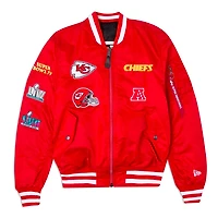 Kansas City Chiefs x Alpha Industries MA-1 New Era Red Reversible Bomber Jacket