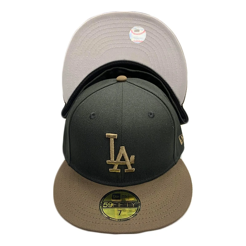 Los Angeles Dodgers Black Walnut Brown Plane Jane Gray UV 59FIFTY Fitted Hat