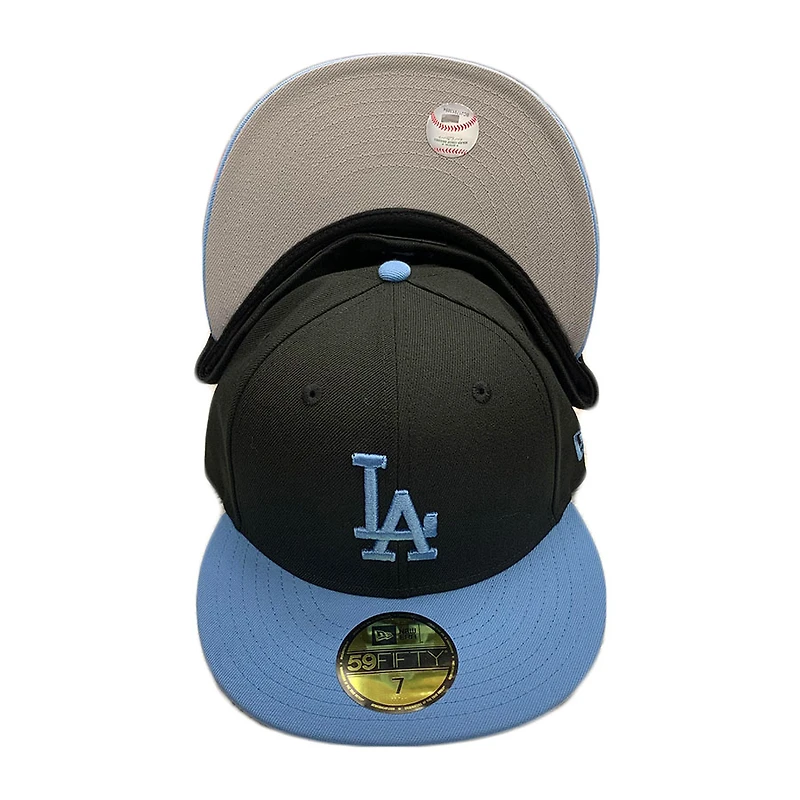 Los Angeles Dodgers Black Light Blue Plain Jane Gray UV 59FIFTY Fitted Hat