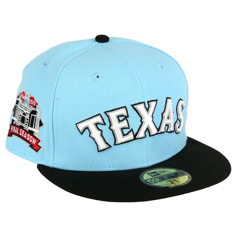 Texas Rangers Cyber Monday Dos Cientos Blue Spooky Pack Final Season Patch Gray UV 59FIFTY Fitted Hat
