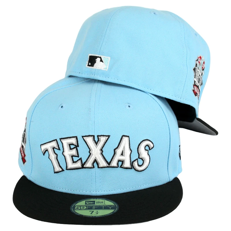 Texas Rangers Cyber Monday Dos Cientos Blue Spooky Pack Final Season Patch Gray UV 59FIFTY Fitted Hat