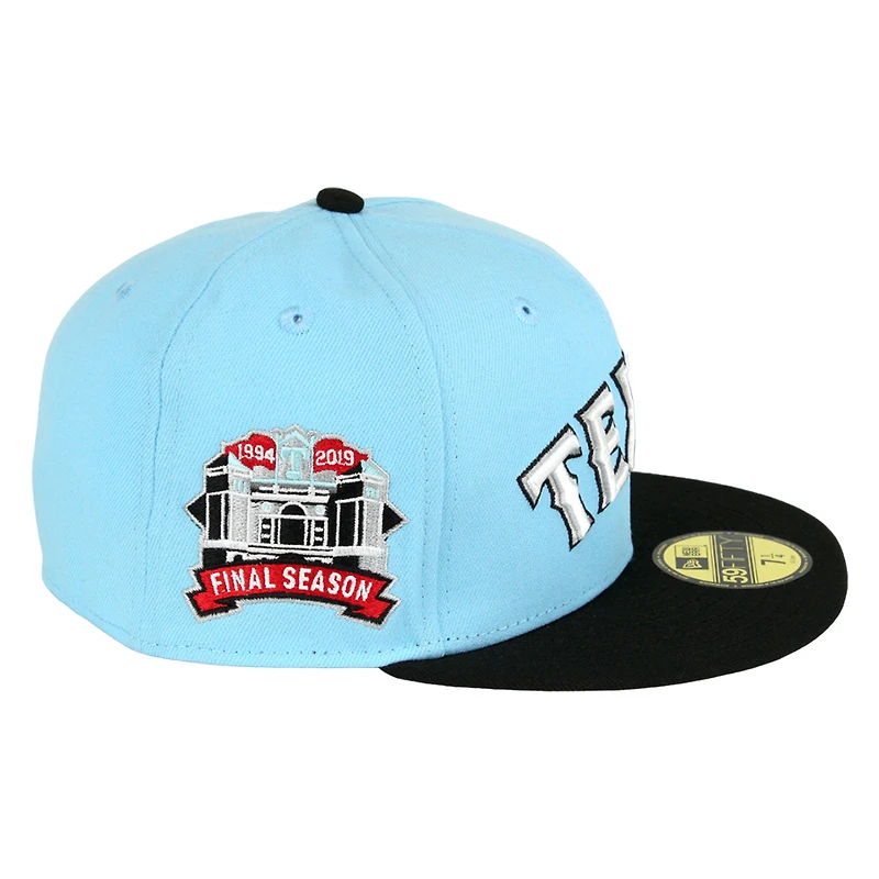 Texas Rangers Cyber Monday Dos Cientos Blue Spooky Pack Final Season Patch Gray UV 59FIFTY Fitted Hat