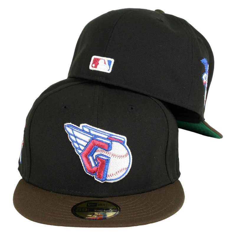 Cleveland Guardians Cyber Monday Black Brown Spooky Pack AL Patch Green UV 59FIFTY Fitted Hat