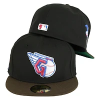 Cleveland Guardians Cyber Monday Black Brown Spooky Pack AL Patch Green UV 59FIFTY Fitted Hat