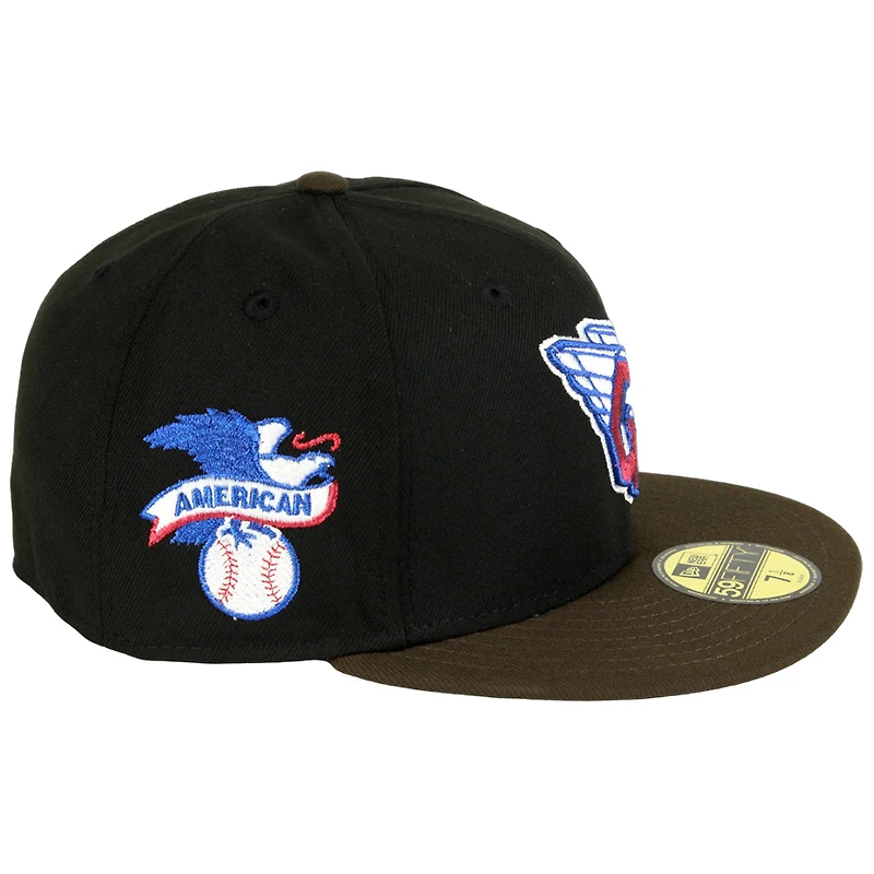 Cleveland Guardians Cyber Monday Black Brown Spooky Pack AL Patch Green UV 59FIFTY Fitted Hat