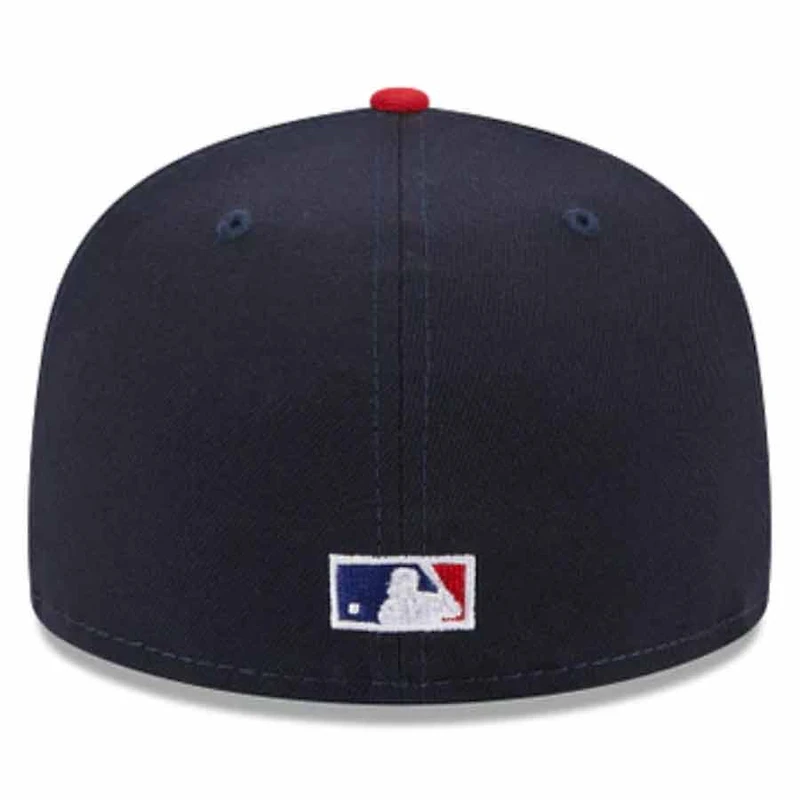 Los Angeles Angels Navy Red On Deck Gray UV New Era 59FIFTY Fitted Hat