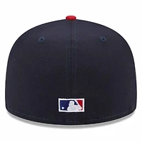 Los Angeles Angels Navy Red On Deck Gray UV New Era 59FIFTY Fitted Hat