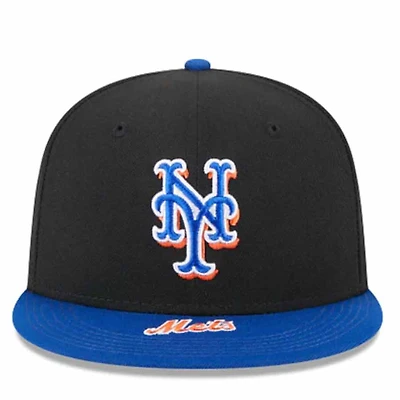 New York Mets Black Blue On Deck Gray UV Era 59FIFTY Fitted Hat
