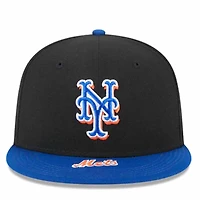 New York Mets Black Blue On Deck Gray UV Era 59FIFTY Fitted Hat