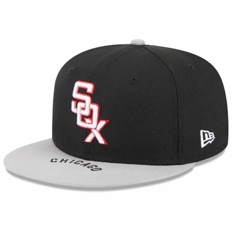 Chicago White Sox Black Gray On Deck Green UV New Era 59FIFTY Fitted Hat