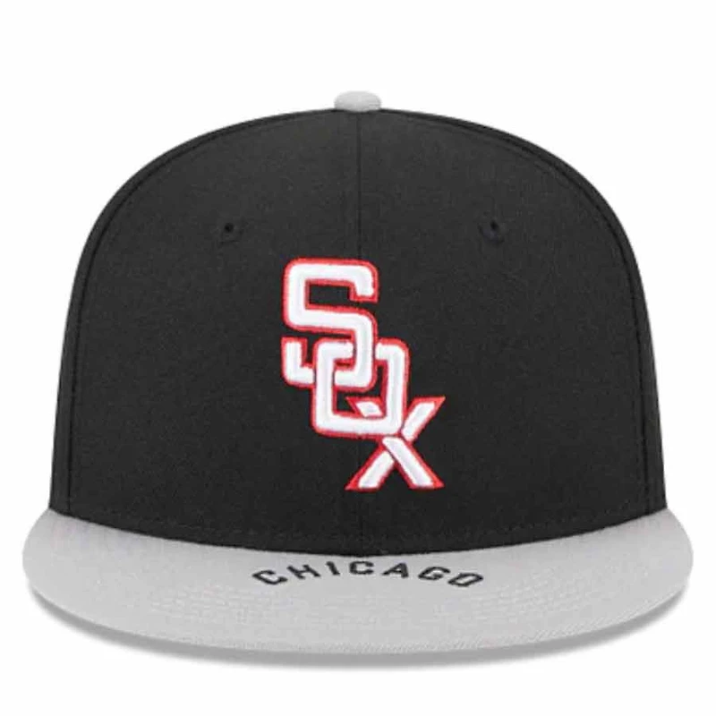 Chicago White Sox Black Gray On Deck Green UV New Era 59FIFTY Fitted Hat