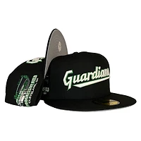 Cleveland Guardians Black Glow The Dark Progressive Field Patch Gray UV New Era 59FIFTY Fitted Hat