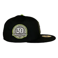 Baltimore Orioles Black Green 30th Anniversary Patch Gray UV New Era 59FIFTY Fitted Hat