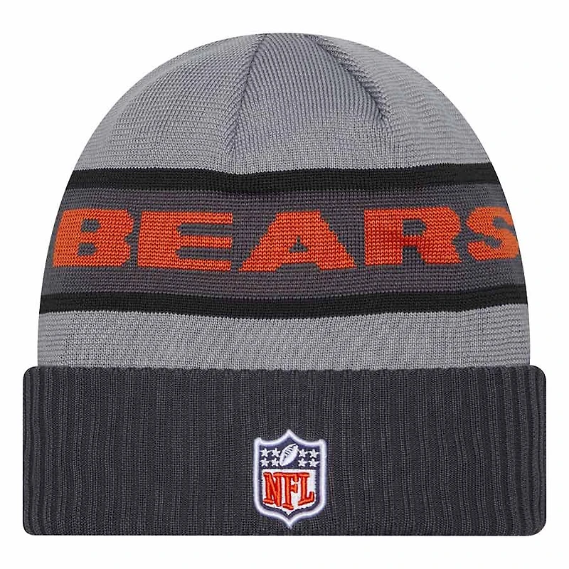 Chicago Bears 2023 Gray NFL Sideline New Era Tech Knit Beanie