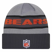 Chicago Bears 2023 Gray NFL Sideline New Era Tech Knit Beanie