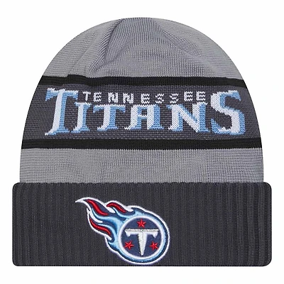Tennessee Titans 2023 Gray NFL Sideline New Era Tech Knit Beanie